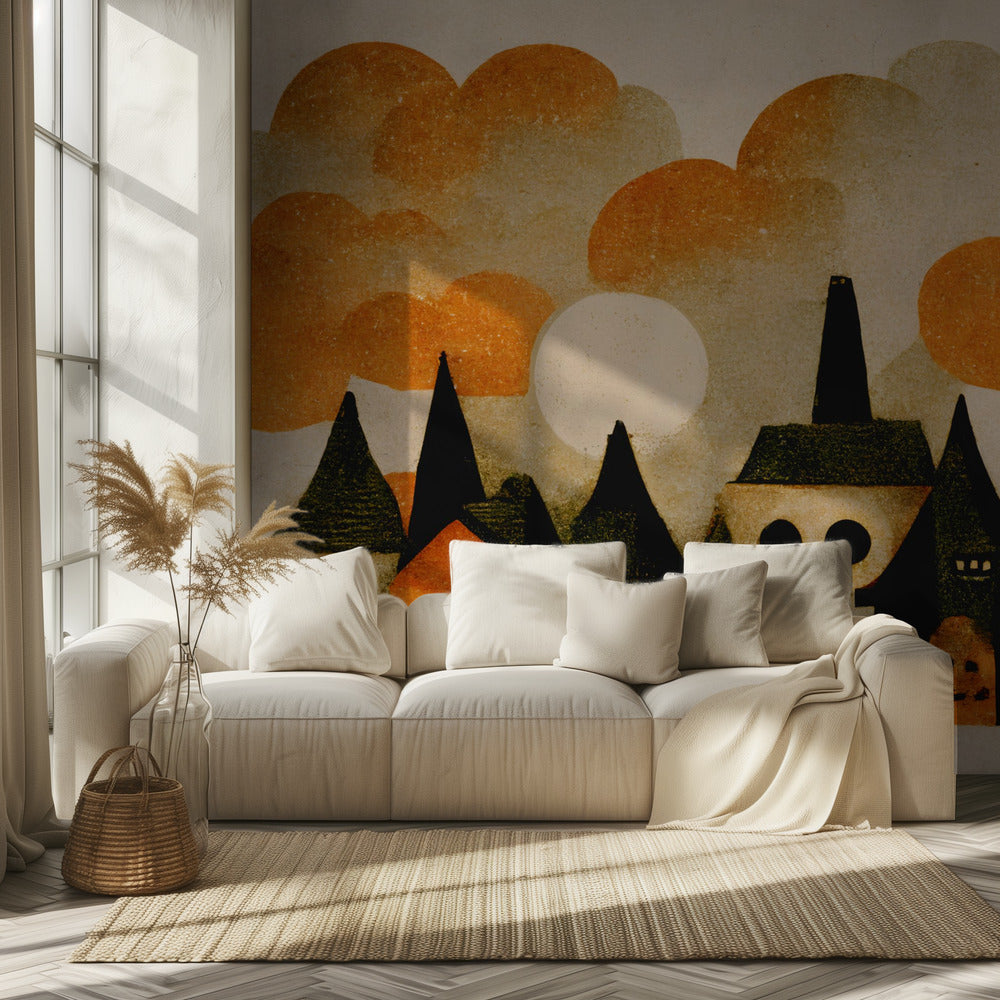 Spooky Village View | Wallpaper