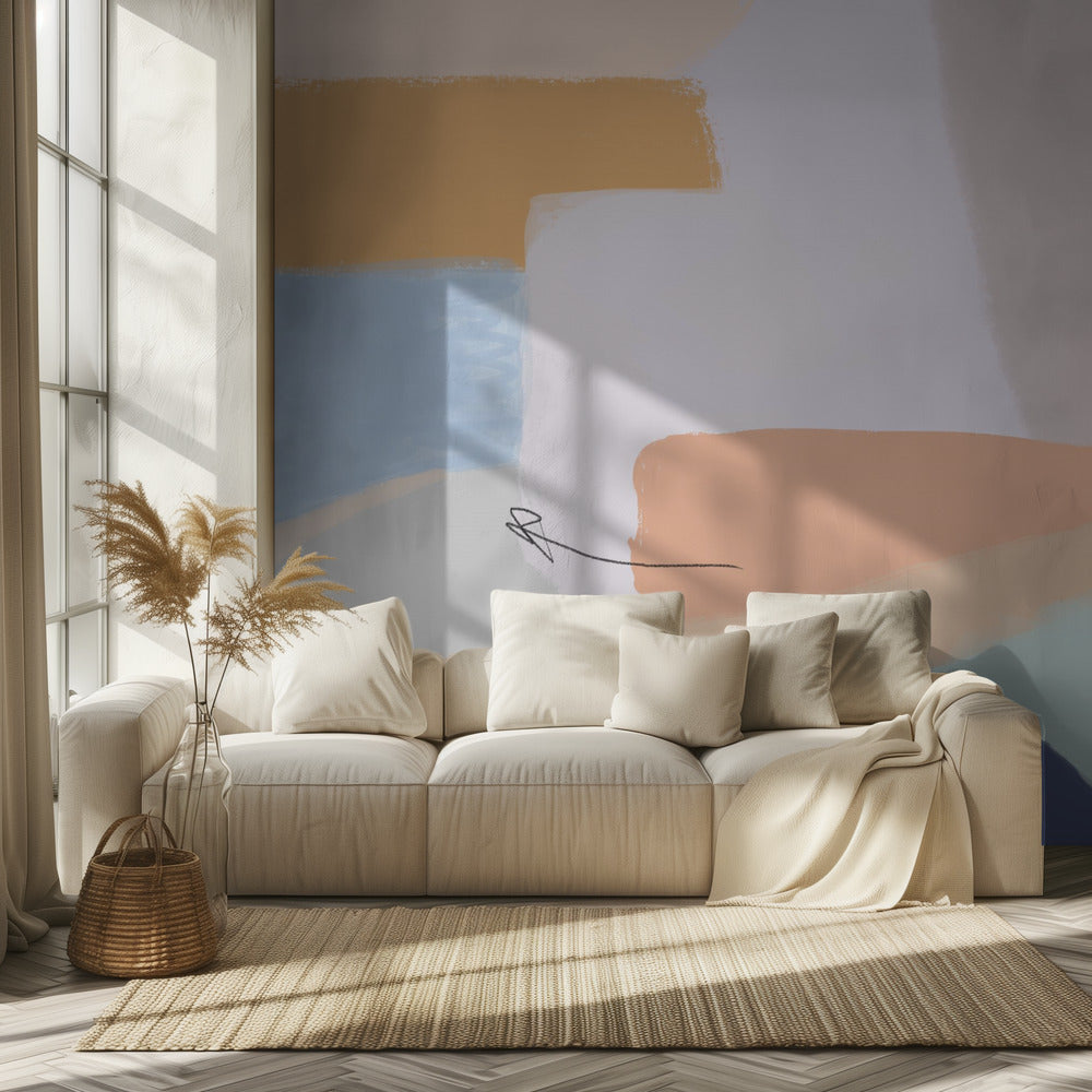 Soft Pastel Colors and Flowing Organic Shapes | Wallpaper