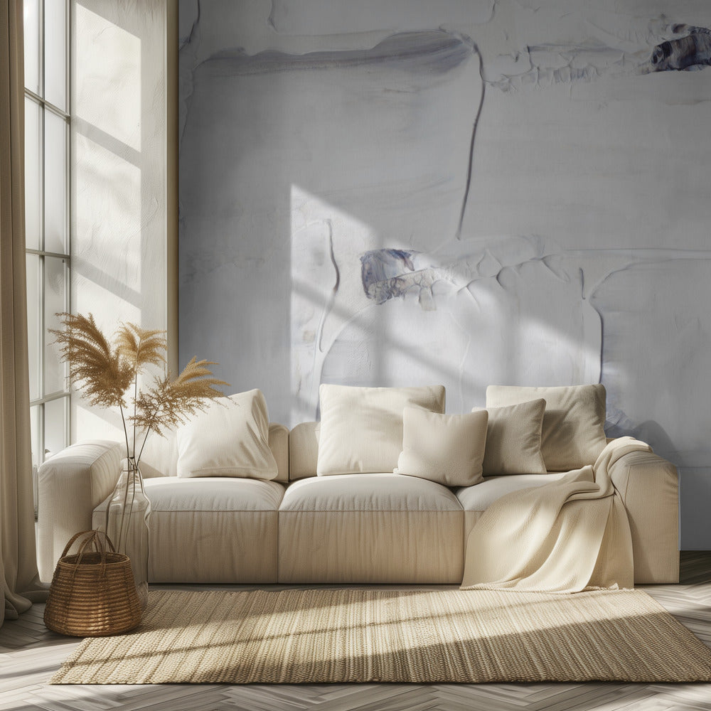 Textured White Canvas with Subtle Shades of Gray and Black | Wallpaper