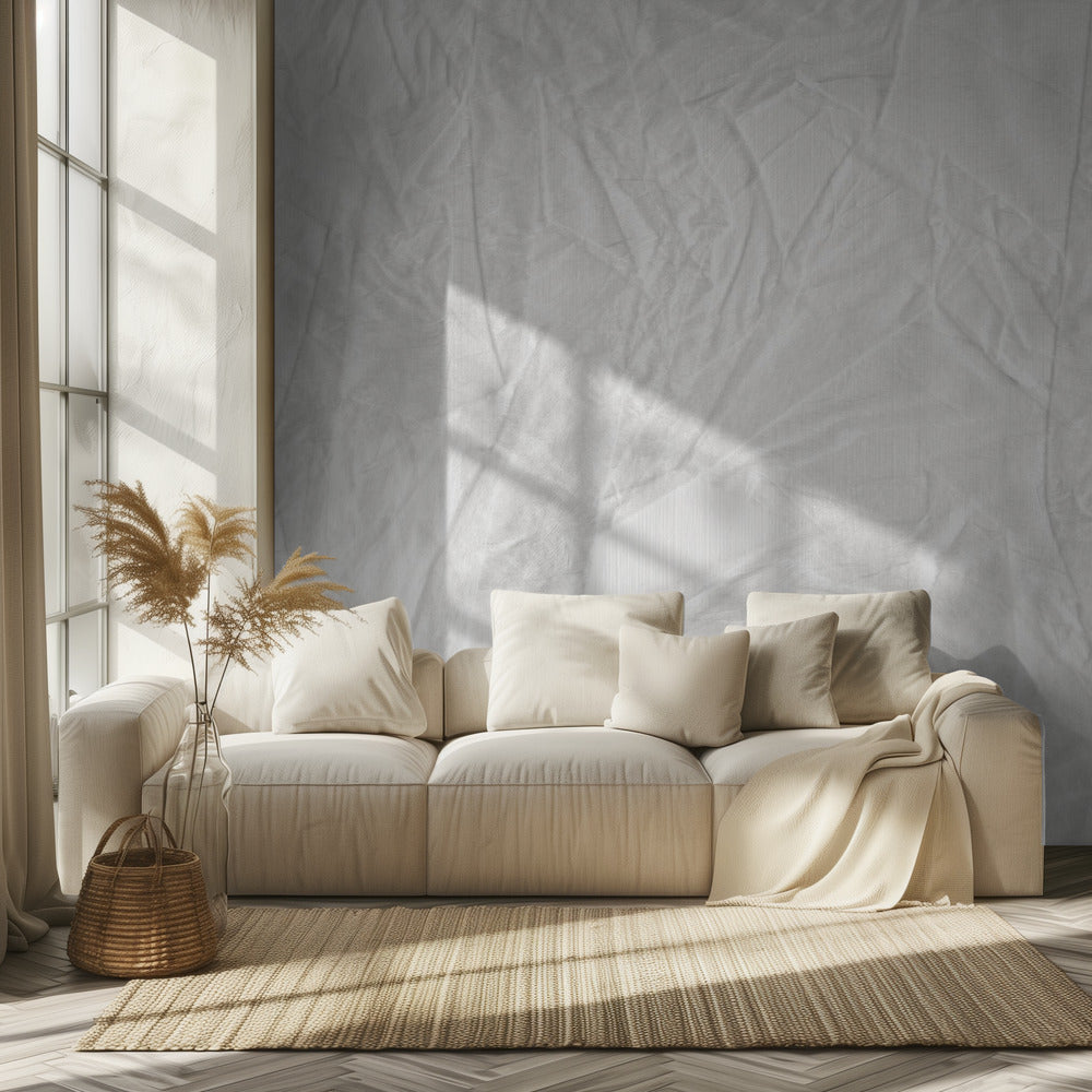White Canvas Resembling Crumpled Paper | Wallpaper
