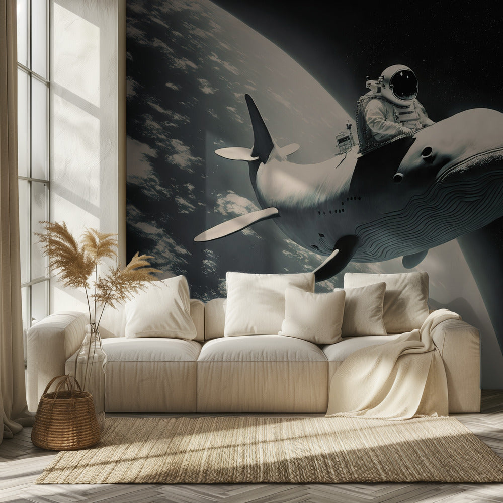 Cosmic Whale Ride | Wallpaper