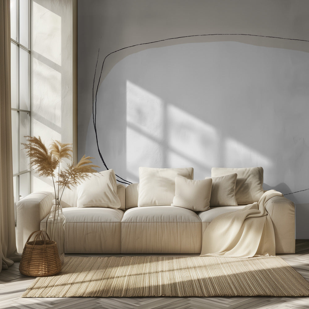 Irregular Overlapping Shapes In Neutral Tones | Wallpaper