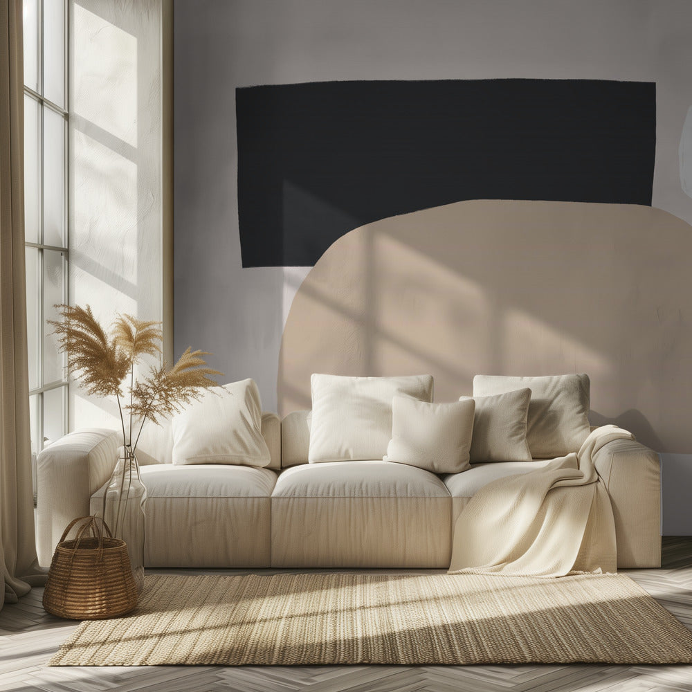 Geometric Shapes In Neutral Tones | Wallpaper