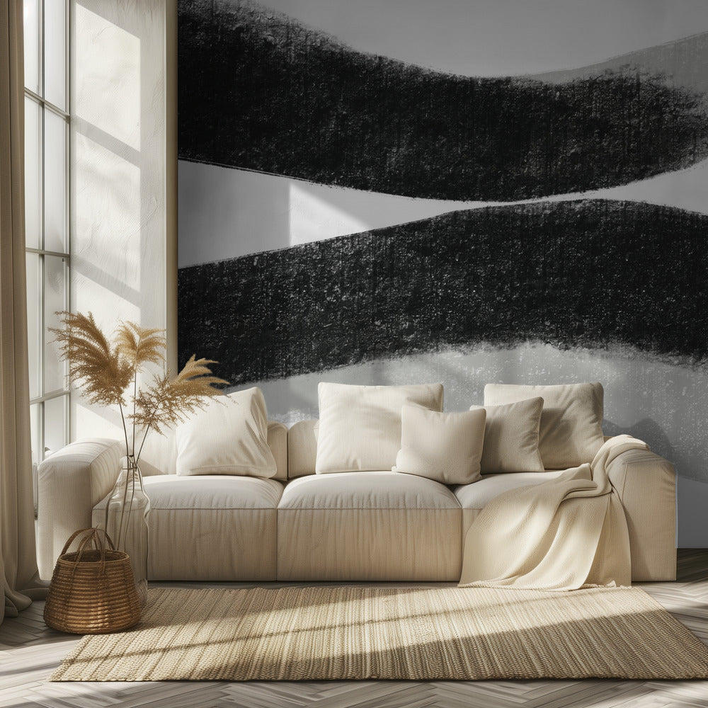 Black And Grey Strokes On A White Background | Wallpaper