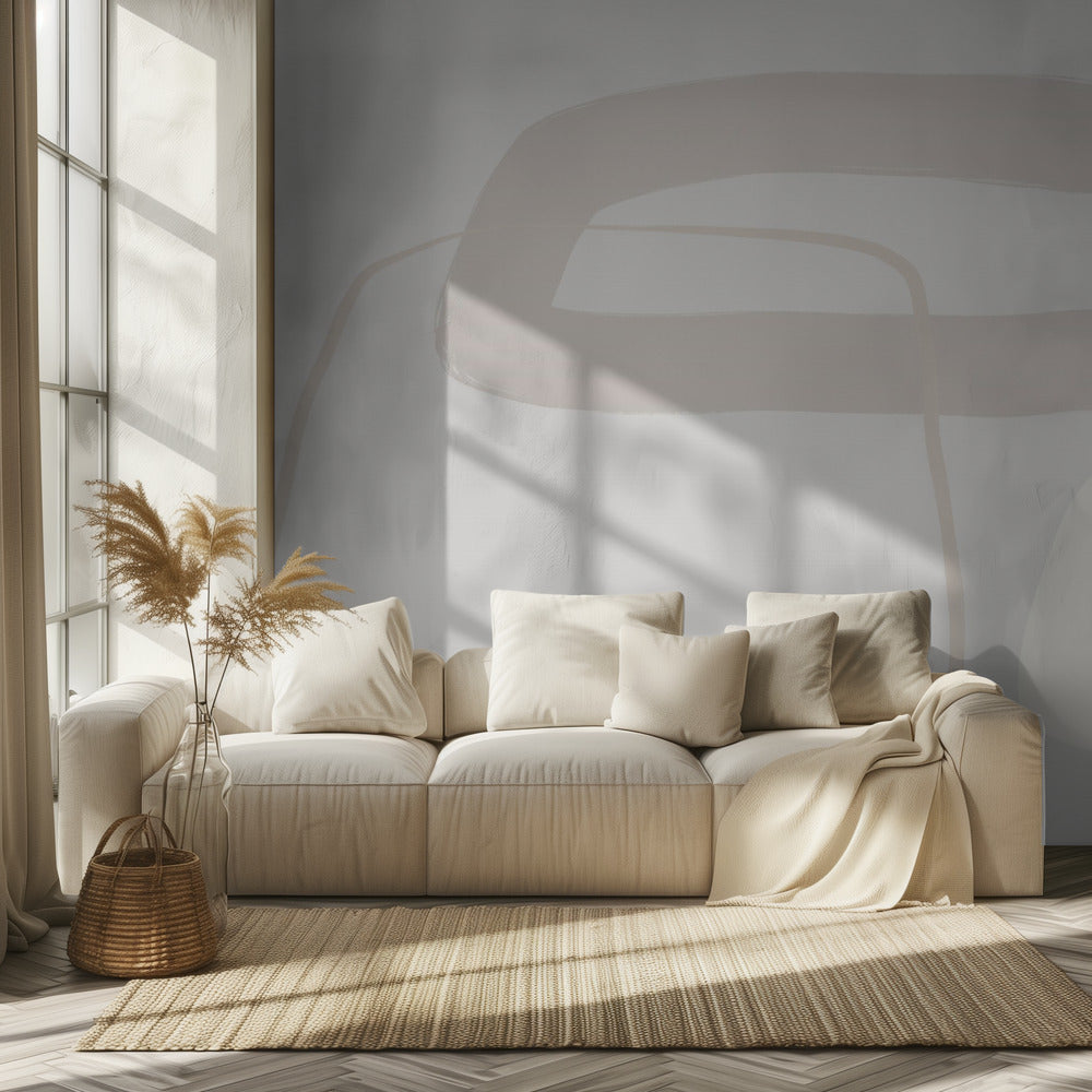 Soft Geometric Shapes And Muted Neutral Tones | Wallpaper