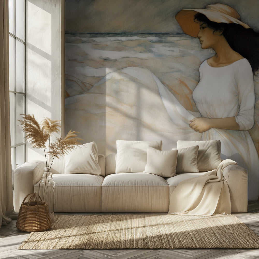 Breezy Shore Stroll | Wallpaper