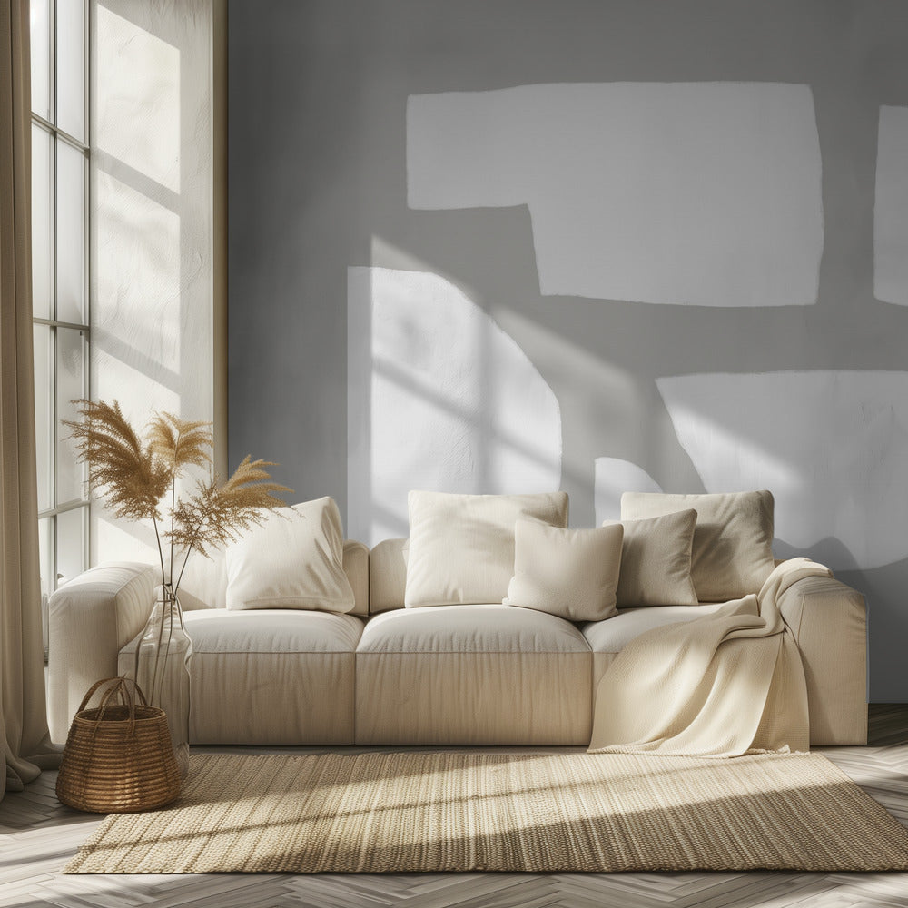 Minimalistic White Shapes | Wallpaper