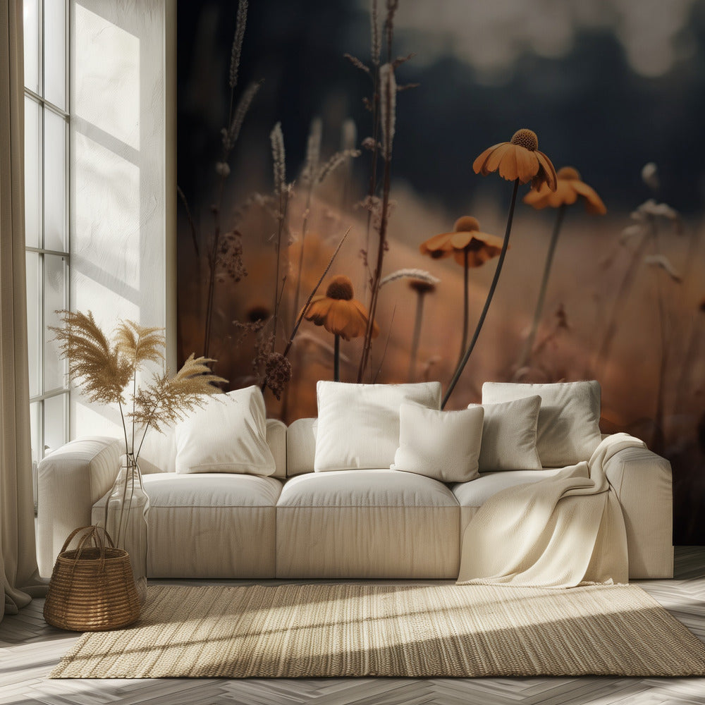 Golden Blossom Field | Wallpaper