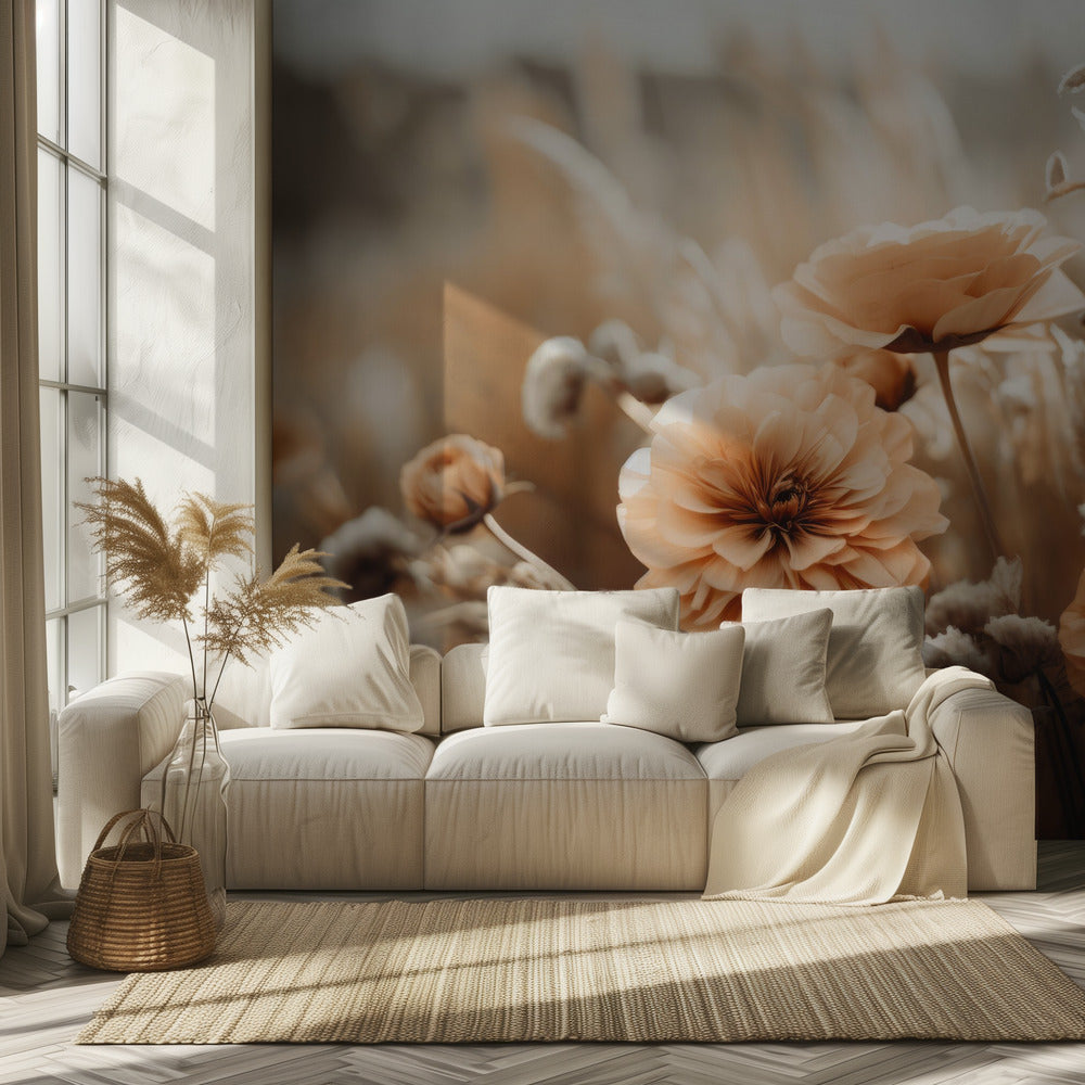 Golden Blossom Glow | Wallpaper