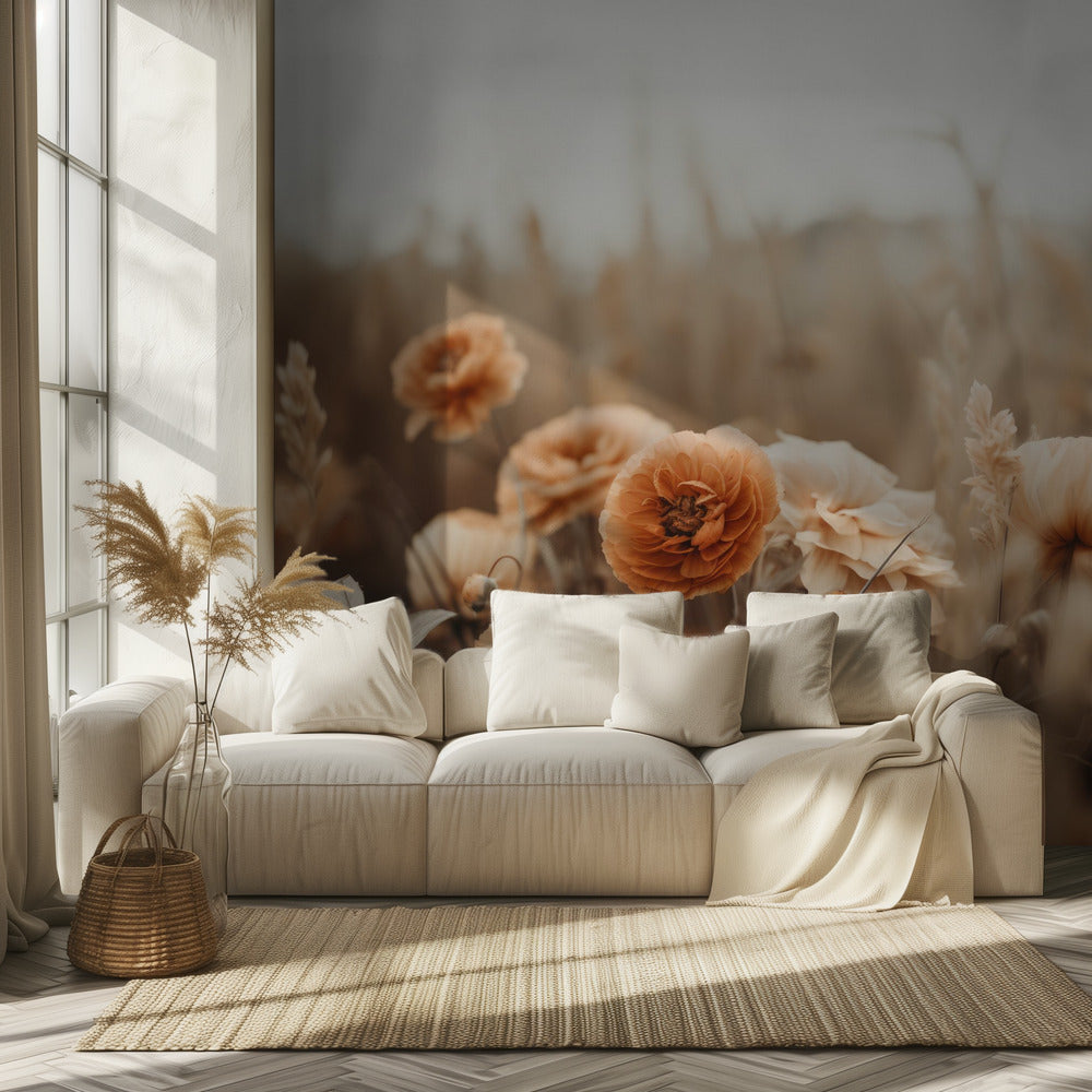 Petals in Sepia | Wallpaper