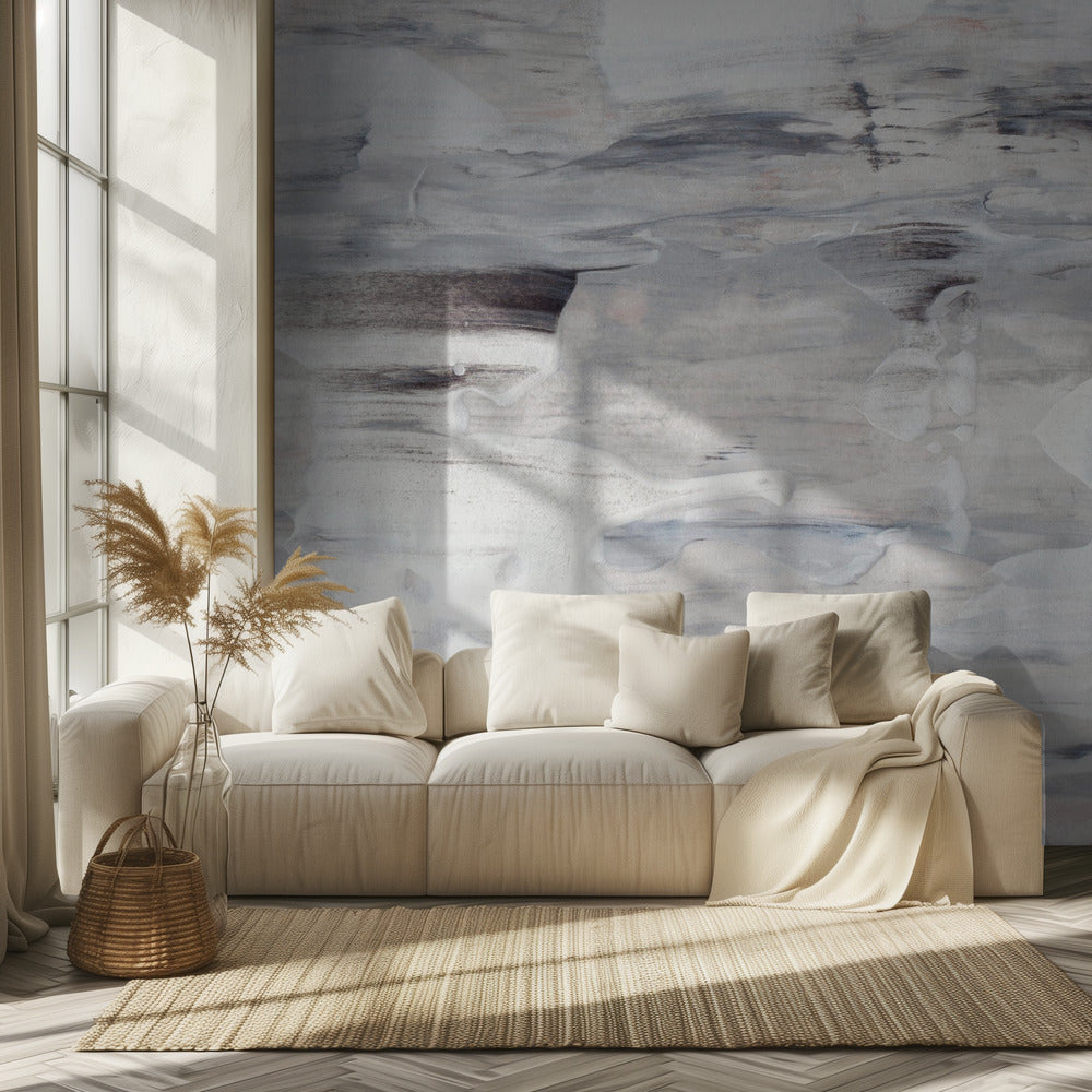 Fluid Brushstrokes with Muted Tones | Wallpaper