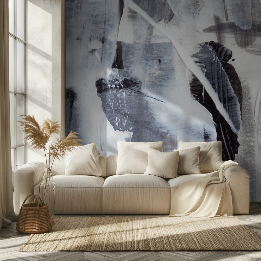 Monochrome Brushstrokes | Wallpaper