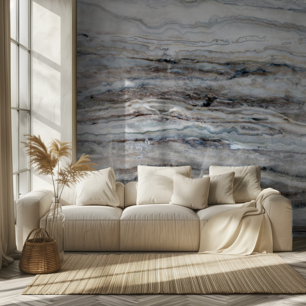 Blue and White Marble 08 | Wallpaper