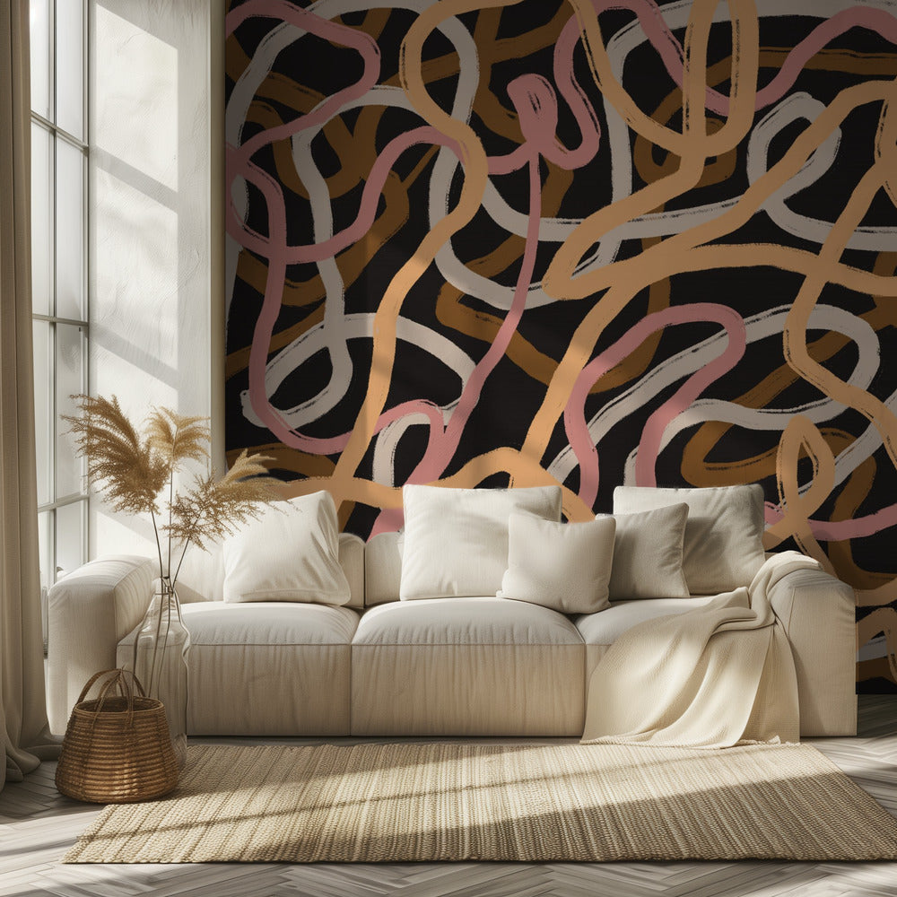 Tangled Array Of Colorful Lines | Wallpaper