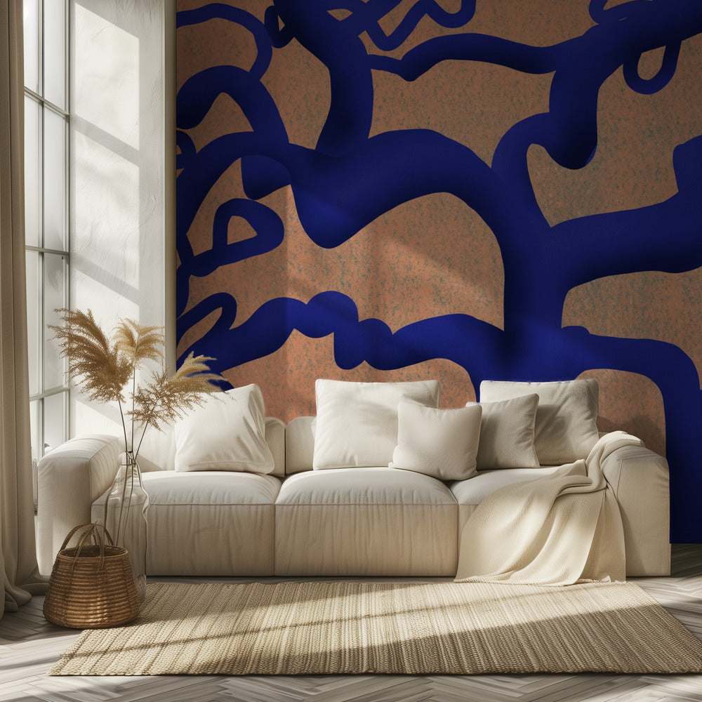 Twisting Indigo Tree | Wallpaper