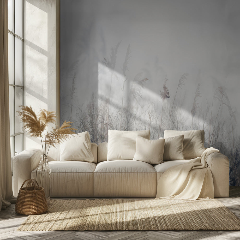 Landscape of reeds and grass | Wallpaper