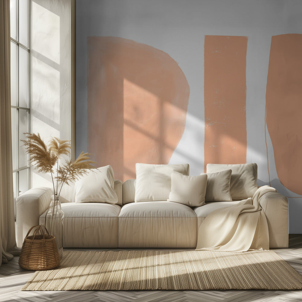 Abstract Shapes Peach | Wallpaper