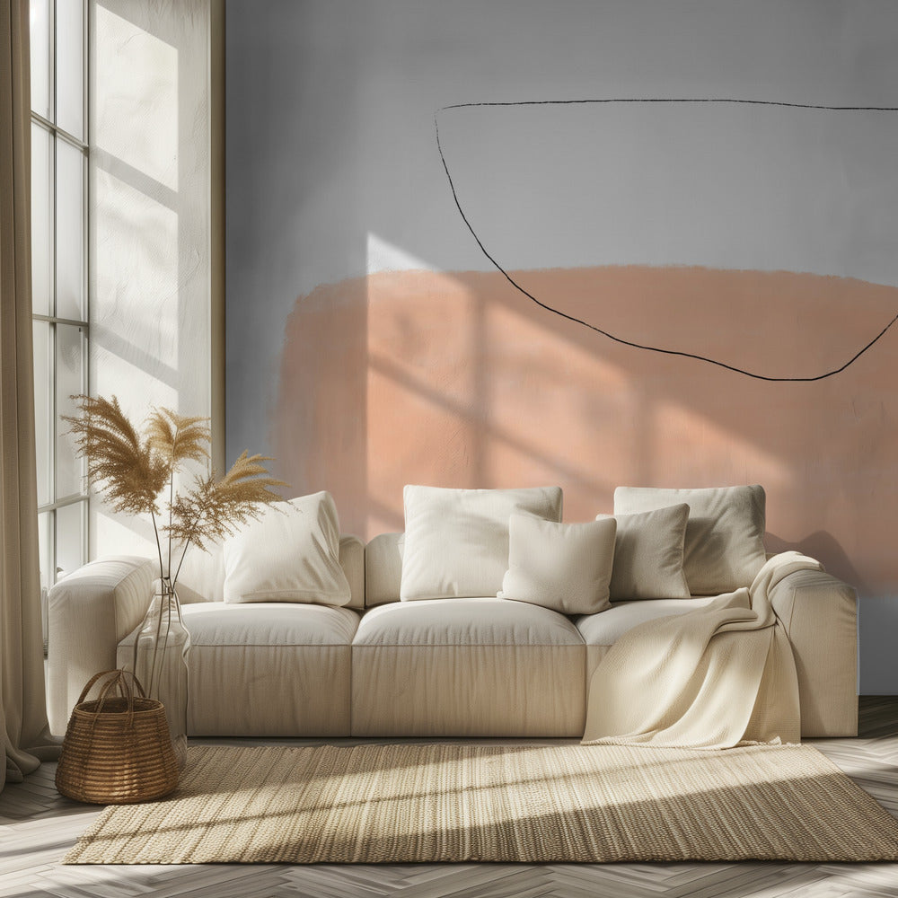 Bowl on Peach Canvas | Wallpaper