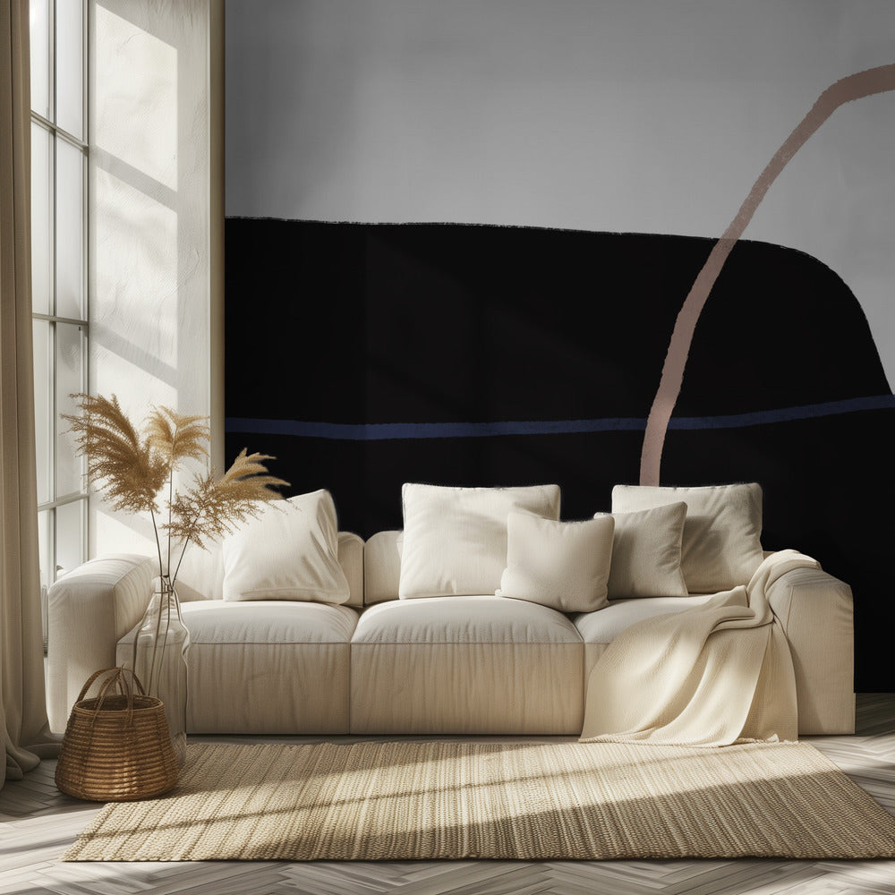 Intersecting Lines And Bold Black Shapes | Wallpaper