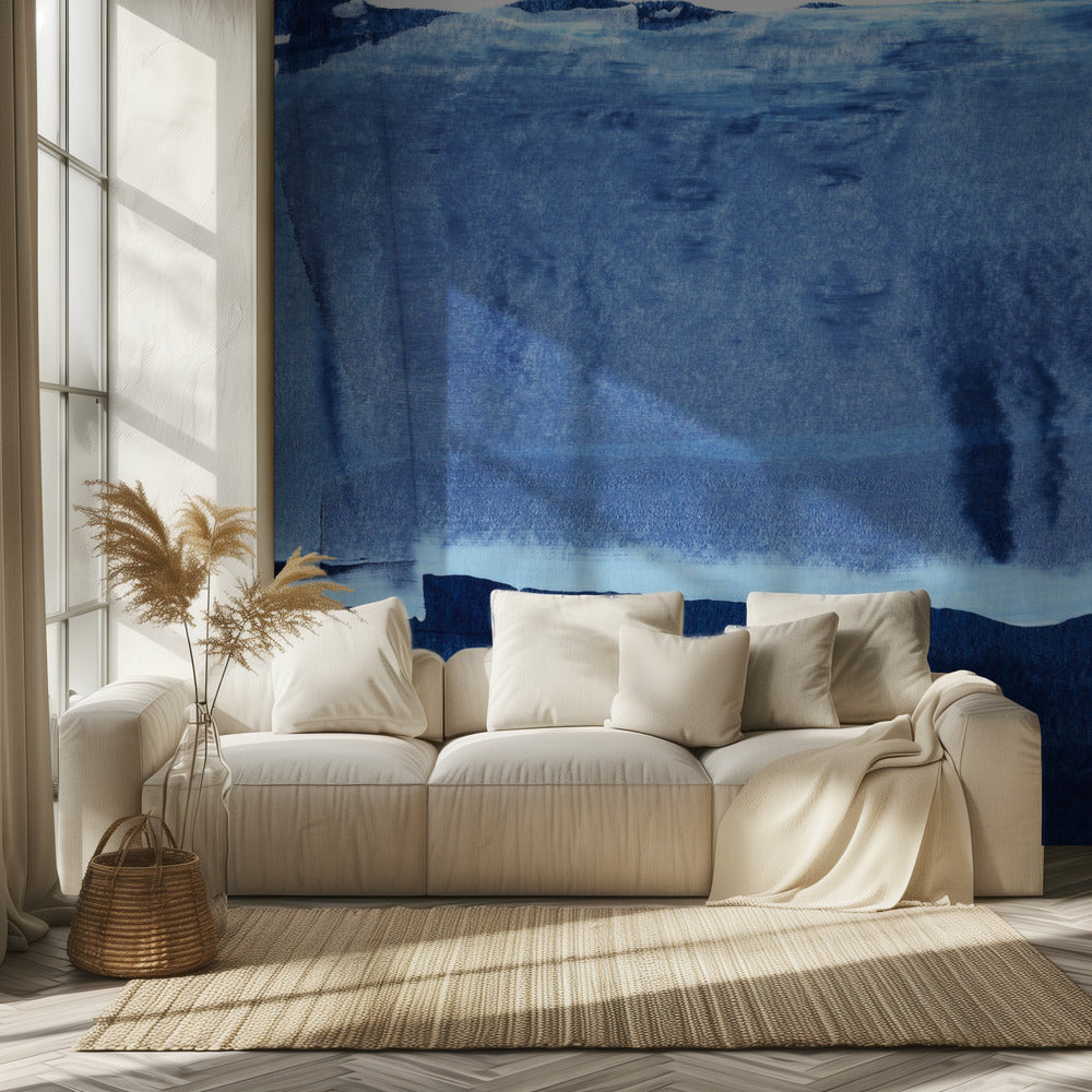 Blue Texture Flowing Vertical Lines | Wallpaper