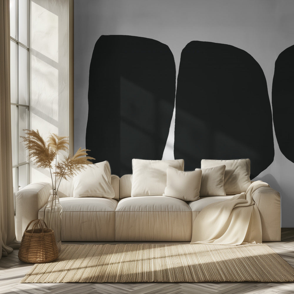 Black Irregular Shapes | Wallpaper
