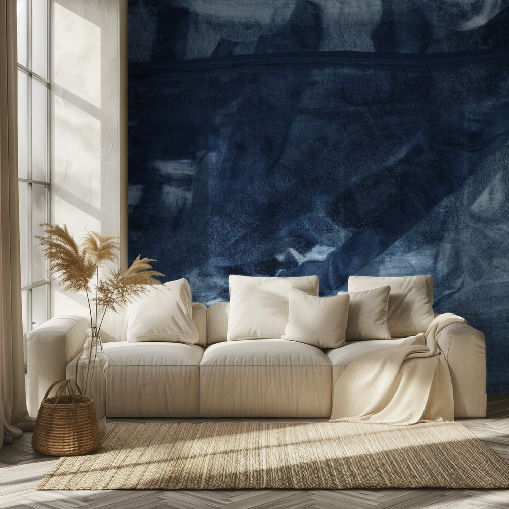 Blue Texture Flowing Vertical Lines | Wallpaper