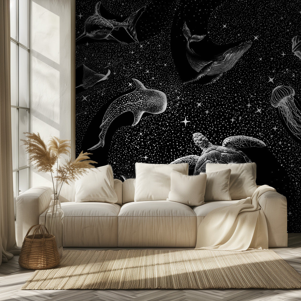 Cosmic Ocean  (Black Version) | Wallpaper