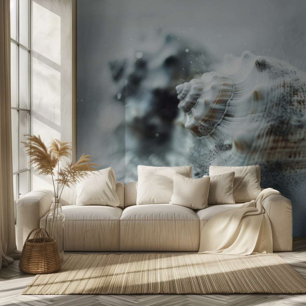 Shells in Ocean Mist | Wallpaper