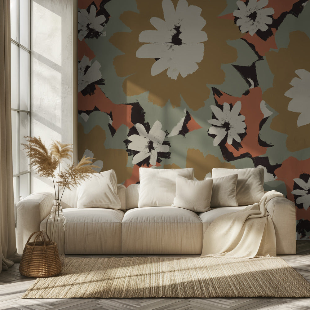Bold Floral Symphony | Wallpaper