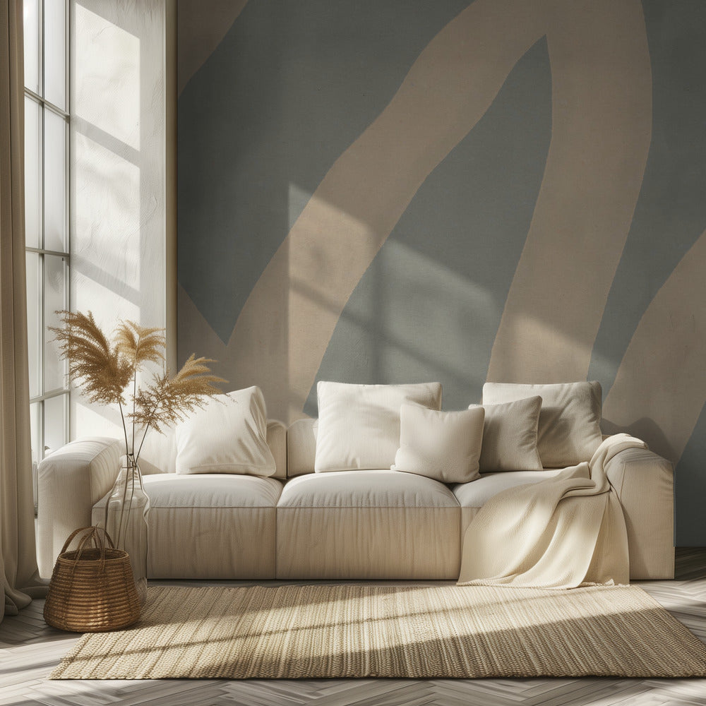 Neutral Abstract Watercolor. Minimalist In Pastel Colors No. 7 | Wallpaper