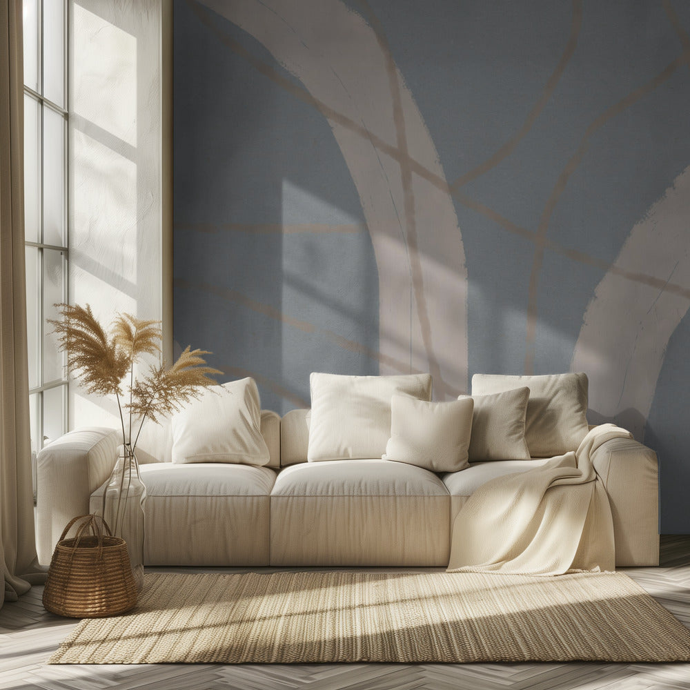 Neutral Abstract Watercolor. Minimalist In Pastel Colors No. 4 | Wallpaper