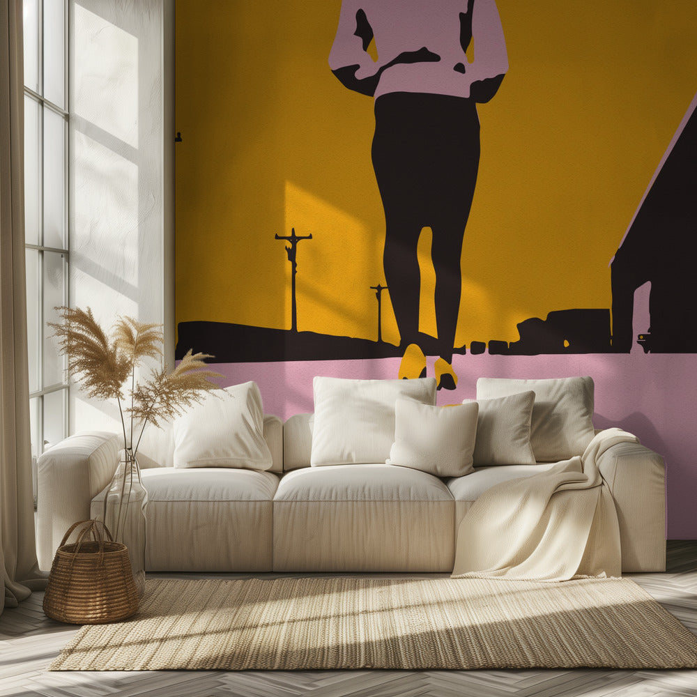 Silhouette of a Woman Walking | Wallpaper