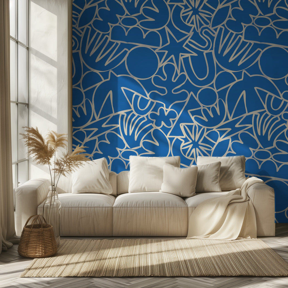 Dynamic Blue Dance | Wallpaper