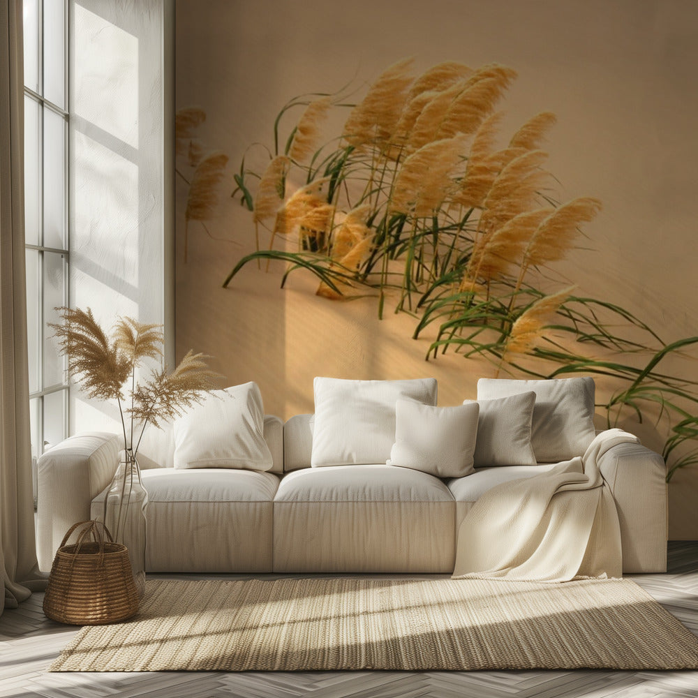 Pampas Grass in Sand Dune | Wallpaper