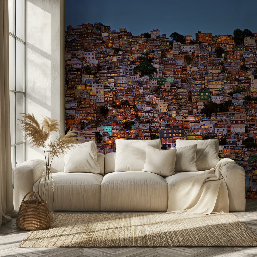 Nightfall in the Favela da Rocinha | Wallpaper