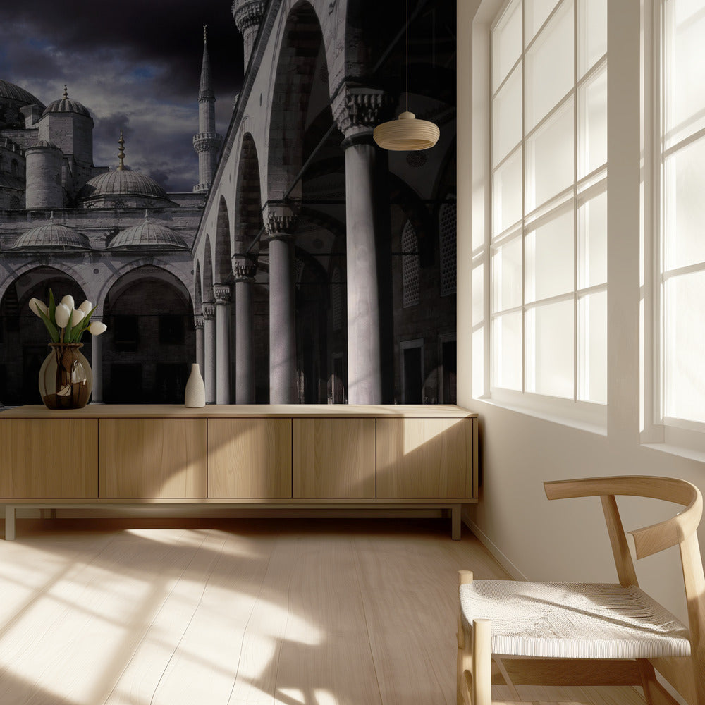 Lady and the mosque | Wallpaper