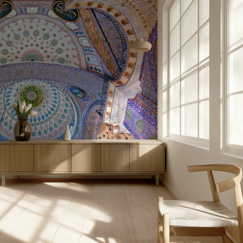 The Blue Mosque – The Sultan Ahmed Mosque. Columns and Main Domes. Istanbul. Turkey © Nora de Ang | Wallpaper