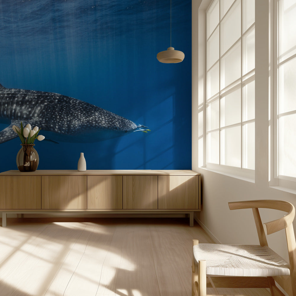 Whale shark in the blue | Wallpaper