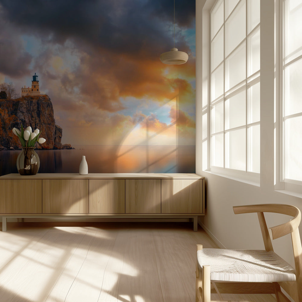 A Cloudy Day at Split Rock Lighthouse | Wallpaper