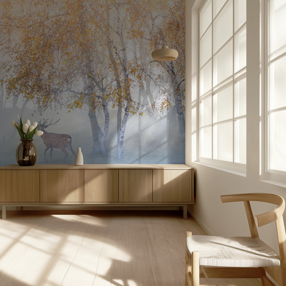 Elk Lost in Mist | Wallpaper