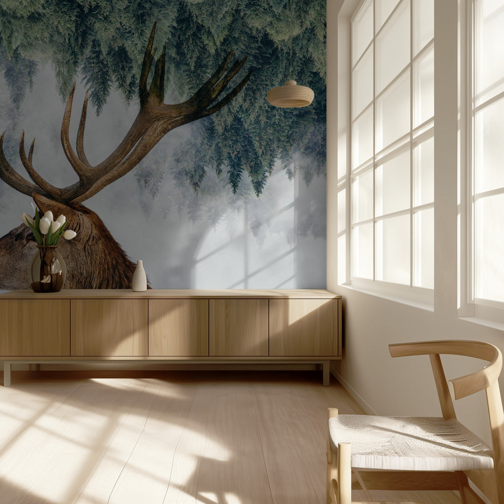 The Deer and the woods | Wallpaper