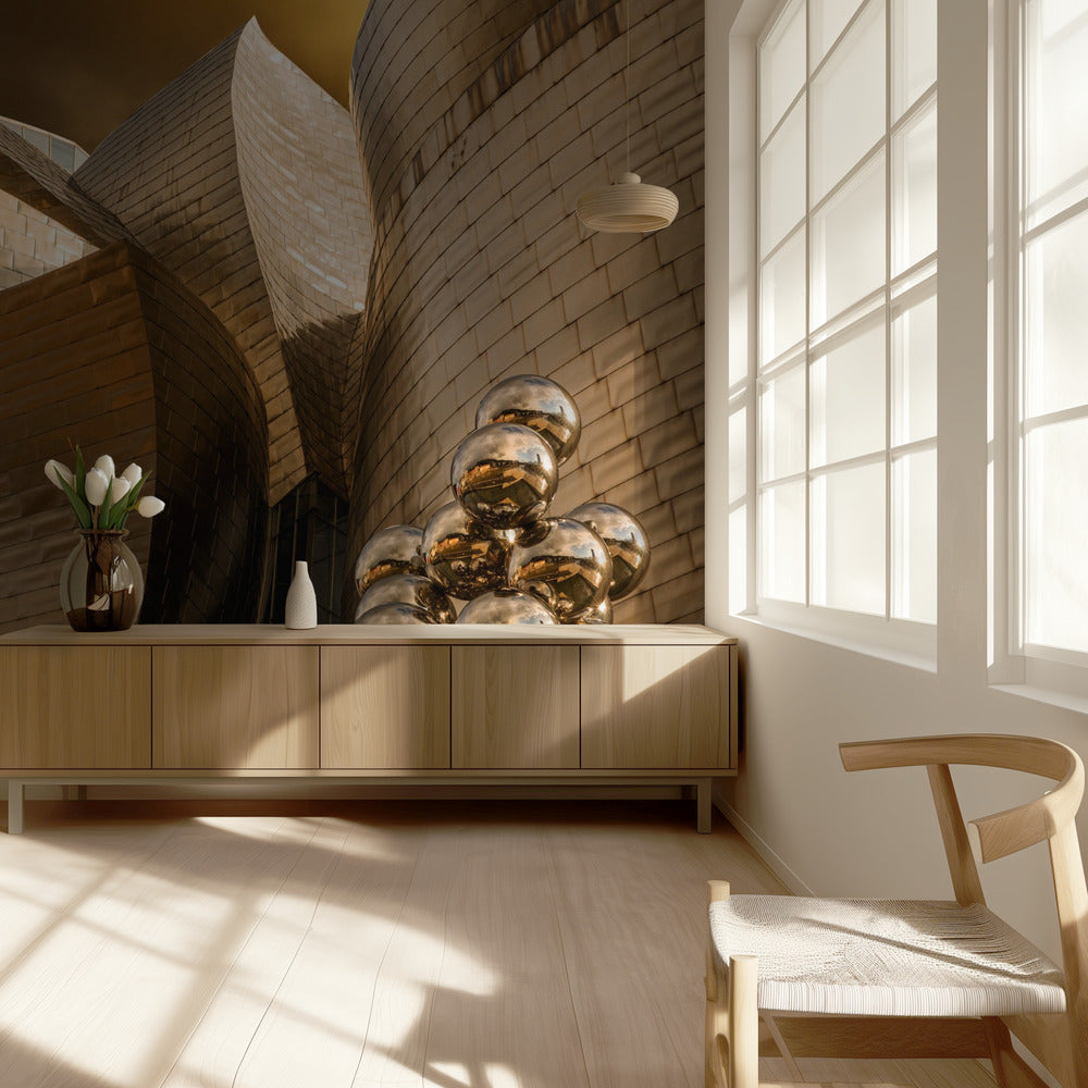 Reflections on spheres (Serie Guggenheim Bilbao) | Wallpaper