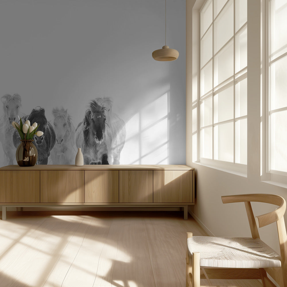 Running in the snow | Wallpaper