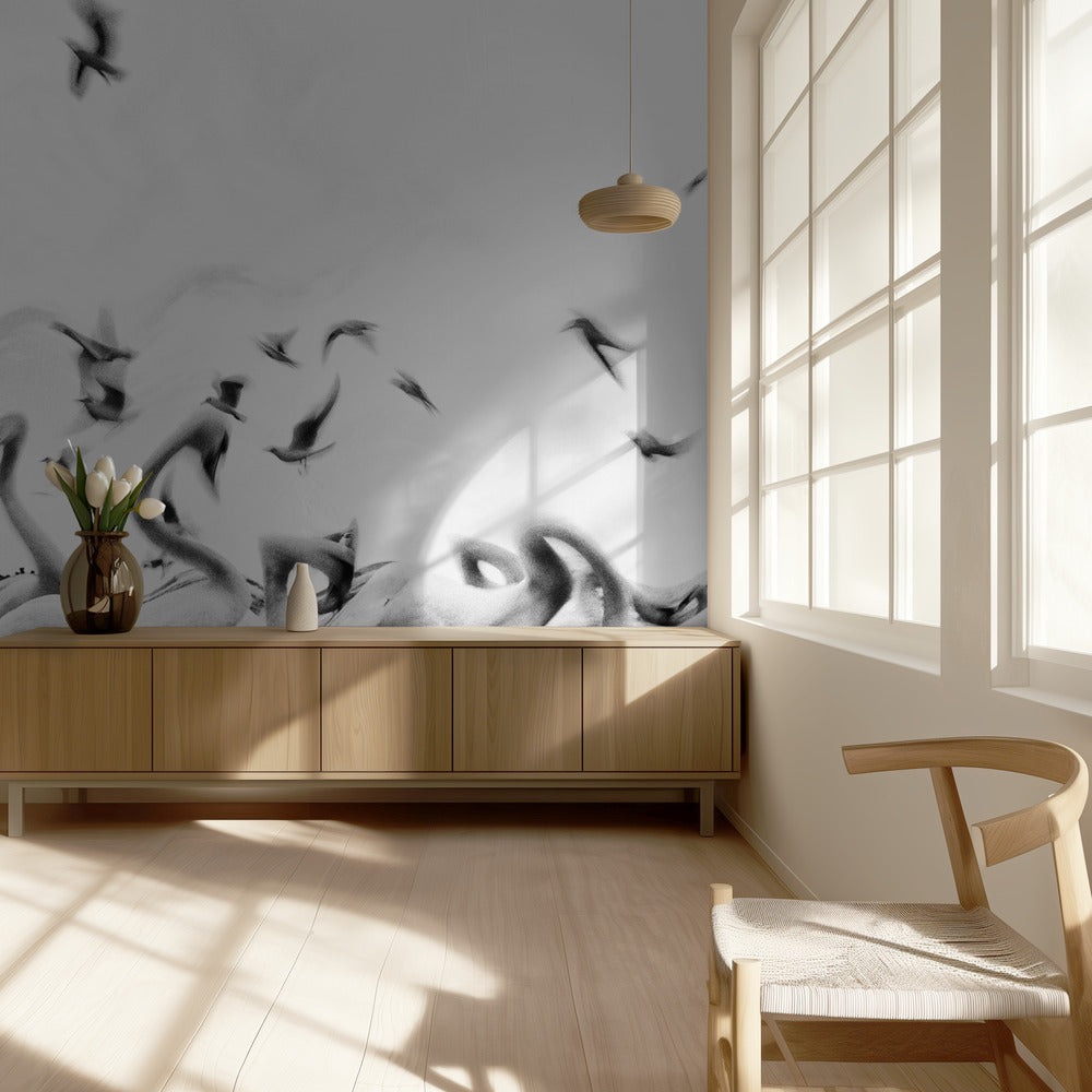 Swans waves | Wallpaper