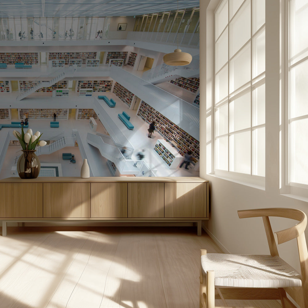 library Stuttgart | Wallpaper