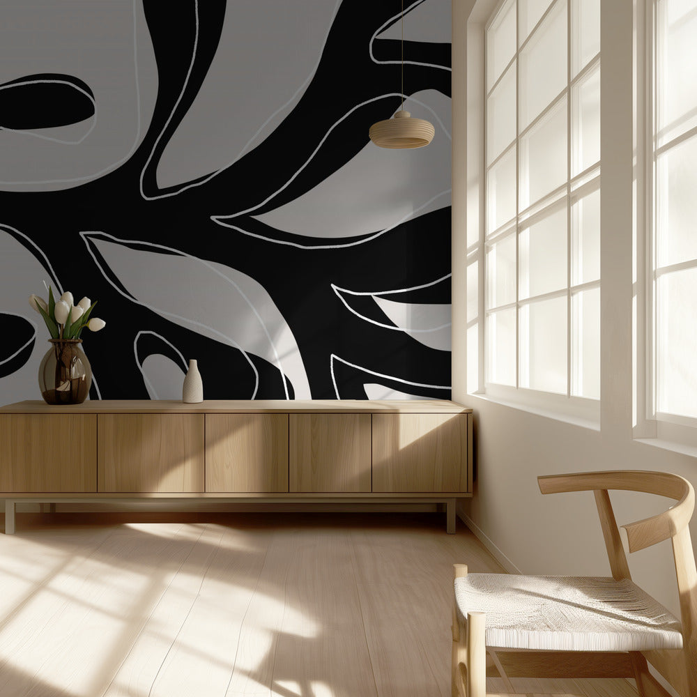 Abstract Twig Black and White | Wallpaper