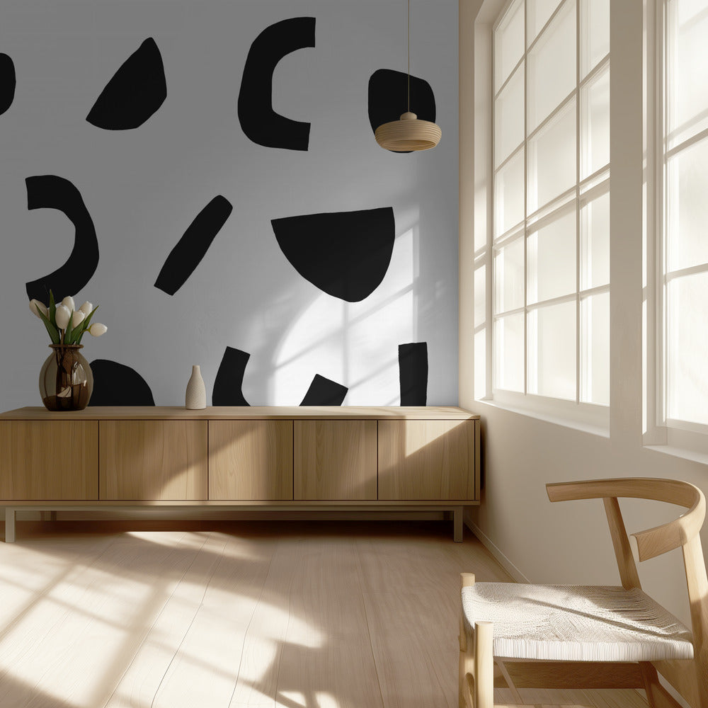 Black Geometric Shapes | Wallpaper