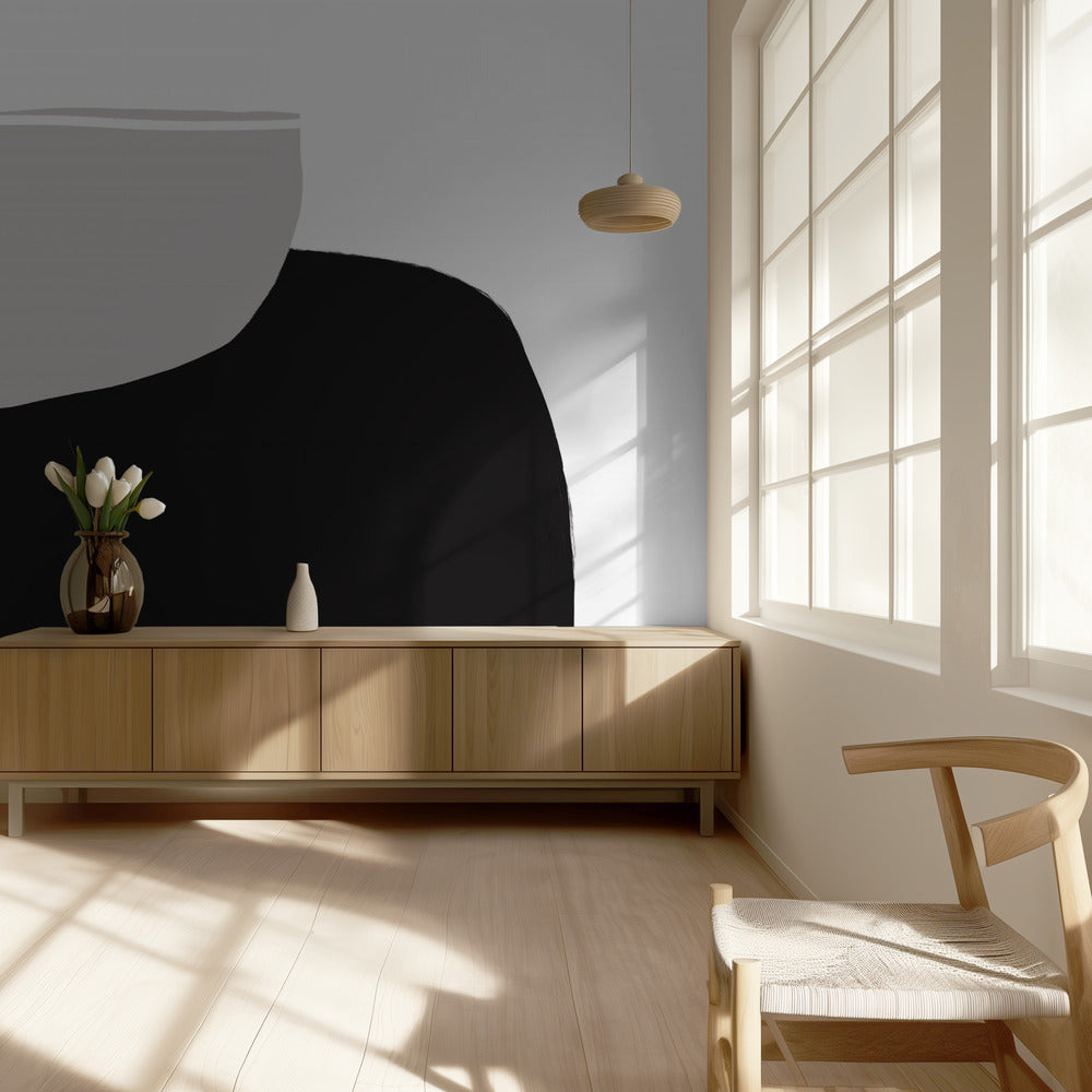 Monochrome Organic Shapes | Wallpaper