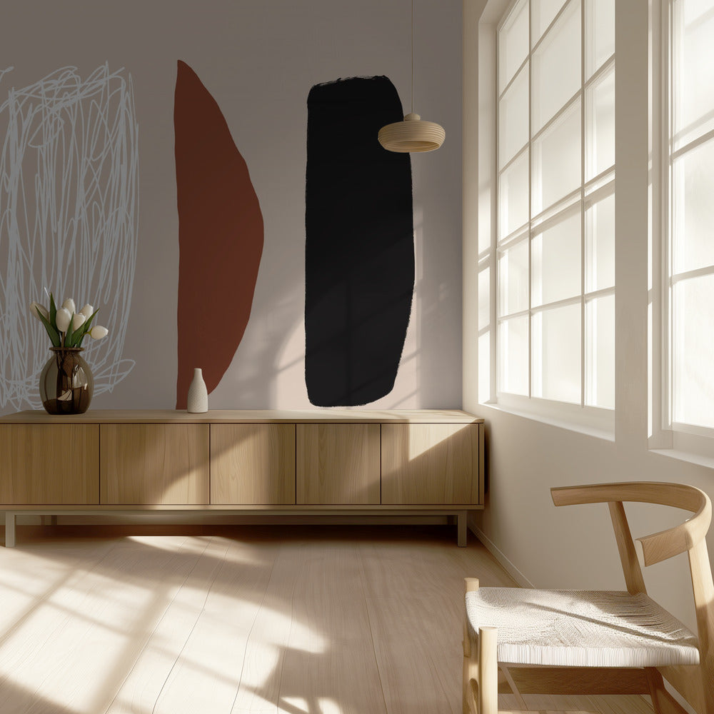 Organic Shapes in Neutral Tones | Wallpaper