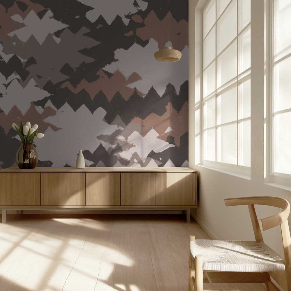 Zigzag Earth Tones | Wallpaper